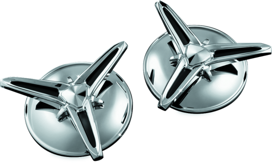 Kuryakyn, Kuryakyn Knock-Off Chrome Center Caps for Harley Davidson Trikes Part #1243