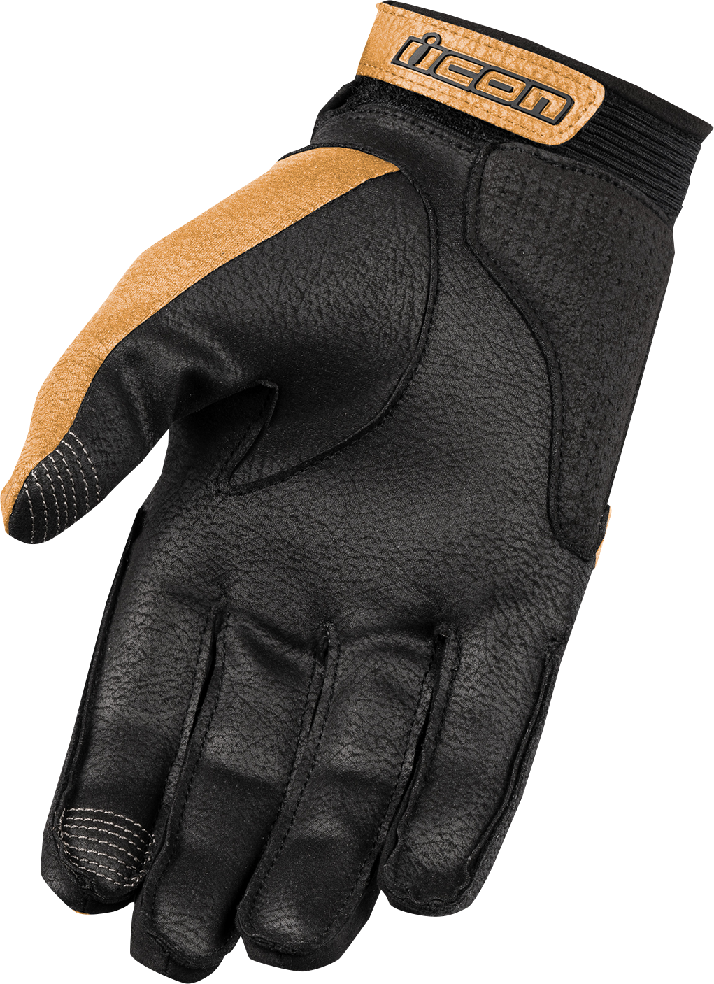 Tan ICON Superduty3™ gloves in small size, designed for durability and comfort, shown on a white background.