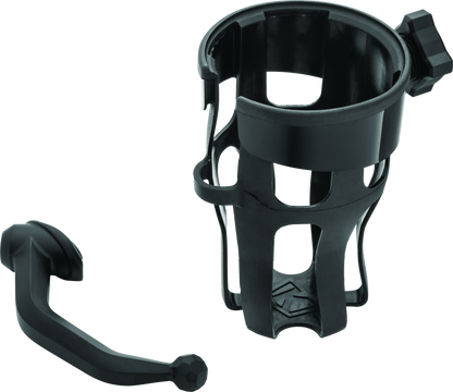 Kuryakyn Reflex drink holder mounted on Honda Goldwing DCT handlebar left side for convenient hydration.
