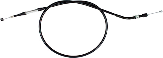 Motion Pro black vinyl clutch cable for motorcycles, model 02-0412, with metal fittings and durable construction.