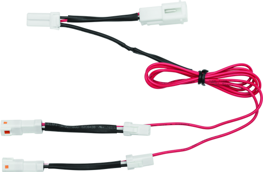 Kuryakyn Tracer Power Adapter for powersports vehicles, 12V accessory power connection, shown connected to vehicle accessory port.