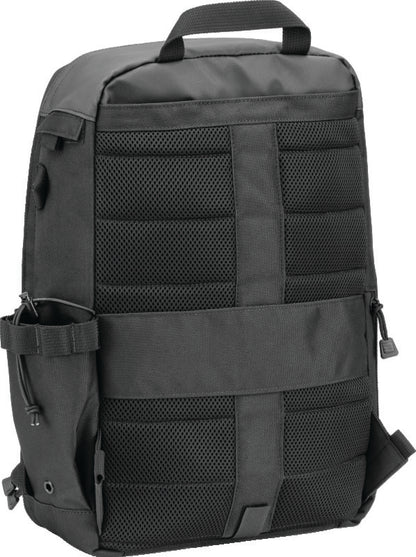 Kuryakyn Momentum Runaway Backpack for powersports and daily commuting, black with adjustable straps and multiple compartments