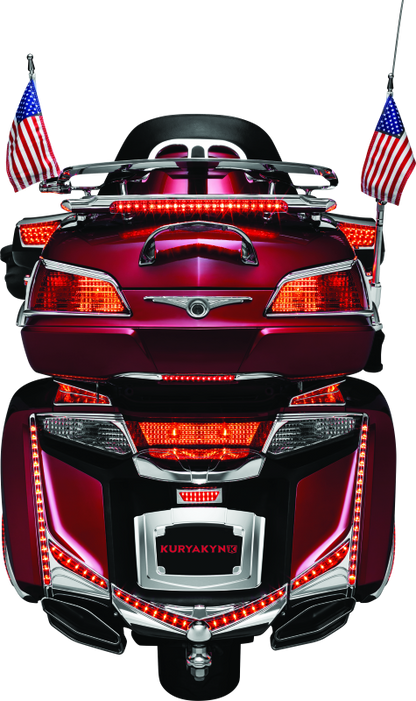 Kuryakyn LED lighted trunk lid handle for Honda Gold Wing GL1800 (2001-2005), showing the handle with illuminated LED accents.