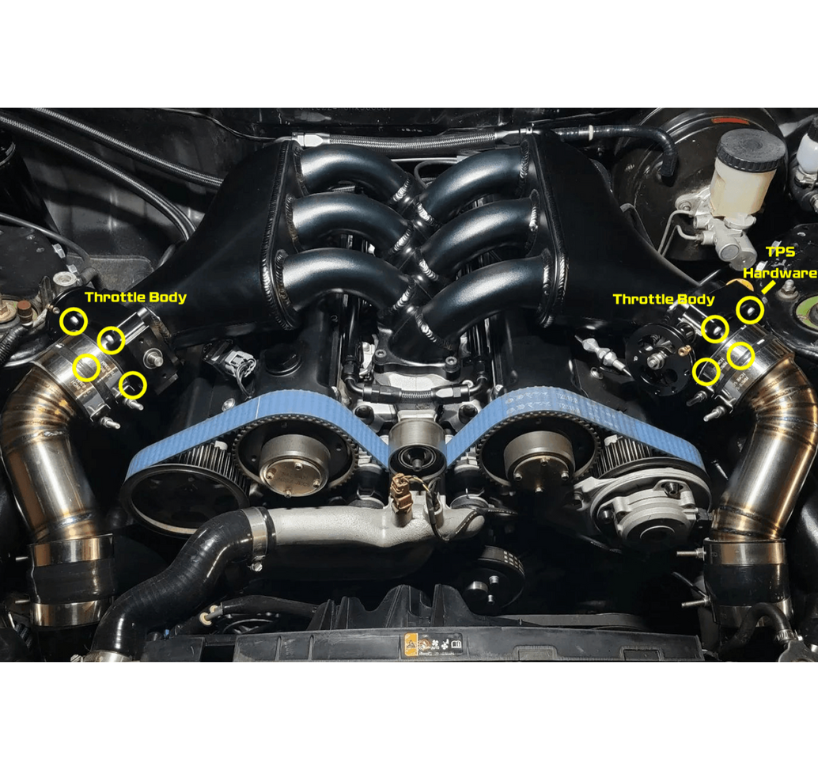 ZSPEC Throttle Bodies & TPS Sensor Fastener Kit for Merlin Machining Z32 300zx Plenum, Stainless & Billet - Howling Moto