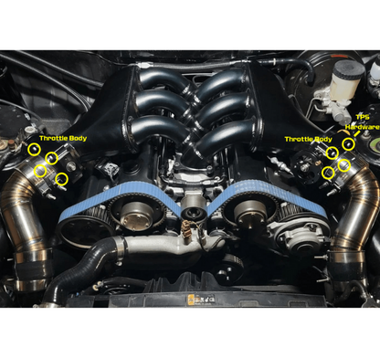 ZSPEC Throttle Bodies & TPS Sensor Fastener Kit for Merlin Machining Z32 300zx Plenum, Stainless & Billet - Howling Moto