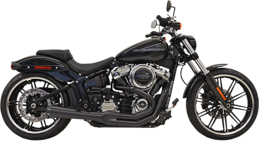 BASSANI XHAUST 2:1 exhaust system with black finish, showcasing the sleek, durable design and part number 1S62RB.
