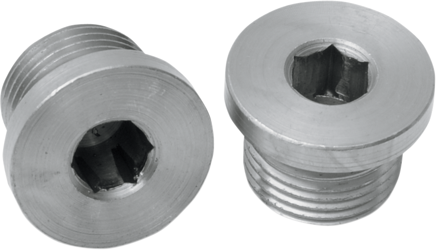 BASSANI XHAUST O2 Sensor Port Plugs 18 mm for motorcycle exhaust systems, part number 1802P, black rubber plugs.