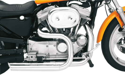 BASSANI XHAUST Pro-Street Heat Shield HS-XL-3215F, made in the USA, showing the metal heat shield for motorcycle exhaust protection.