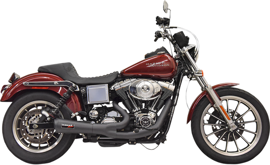 Black Bassani Xhaust Ripper 2:1 exhaust system for motorcycle, featuring sleek design and durable construction.