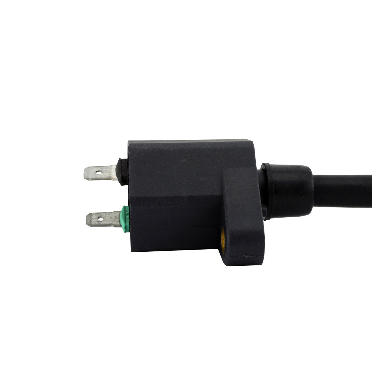 RM STATOR external ignition coil RM06172 for easy plug-and-play replacement, shown installed on a motorcycle engine component.