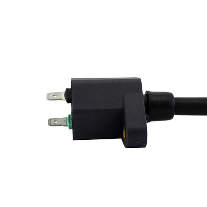 RM STATOR external ignition coil RM06172 for easy plug-and-play replacement, shown installed on a motorcycle engine component.