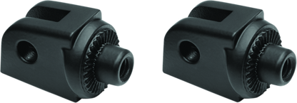 Kuryakyn black splined adapter for 2019 Indian FTR 1200 and FTR 1200 S motorcycle, showing the metal component with splines.