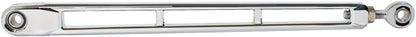 Kuryakyn Enygma Chrome Floorboards for motorcycles, featuring sleek design and durable construction.