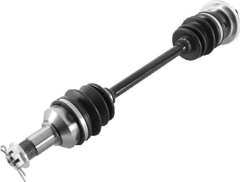 QuadBoss rear left side rugged axle for 2009 Polaris Sportsman XP 550 4x4 quad bike, part #609211, shown in the image.