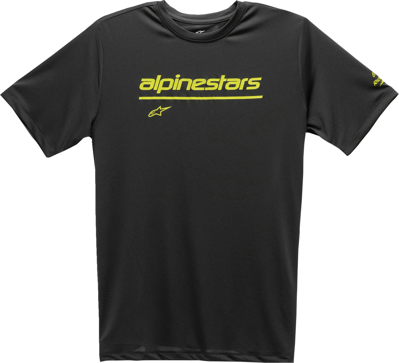 Black ALPINESTARS Tech Line Up Performance T-Shirt in XL, featuring a sleek design and branding on the front.