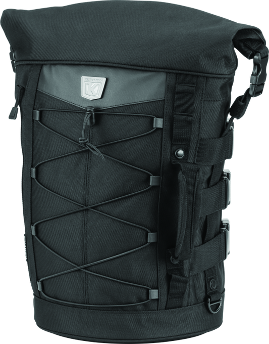 Kuryakyn Momentum Deadbeat Duffle Bag, compact water-resistant gear storage for powersports adventures, with adjustable straps and durable material.