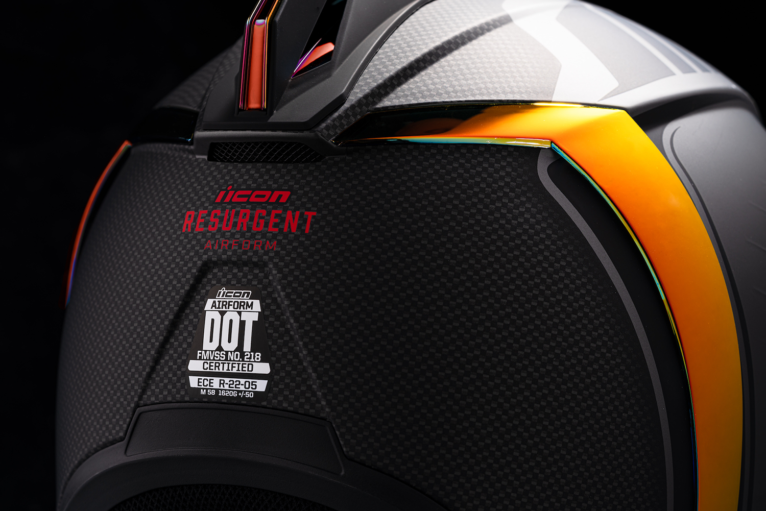 Red ICON Airform™ helmet in XS size with sleek design, featuring a smooth outer shell and aerodynamic shape.