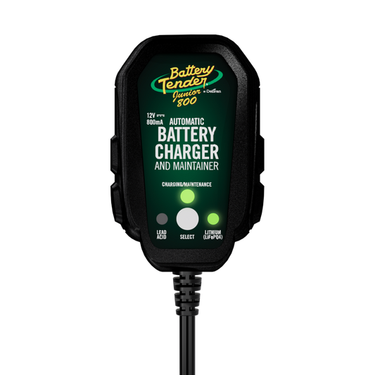 Battery Tender Jr. Selectable Battery Charger — Lead-Acid, AGM & Lithium | Deltran