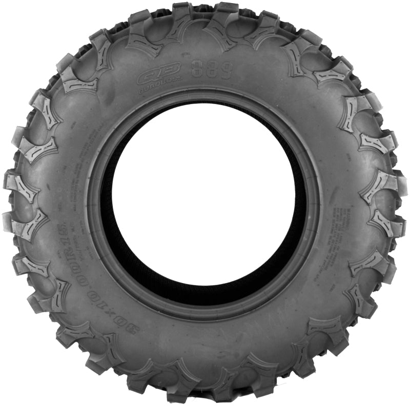 QuadBoss QBT889 32x10R15 loose terrain tire with 8-ply construction for powersports vehicles, rugged off-road tire with deep tread
