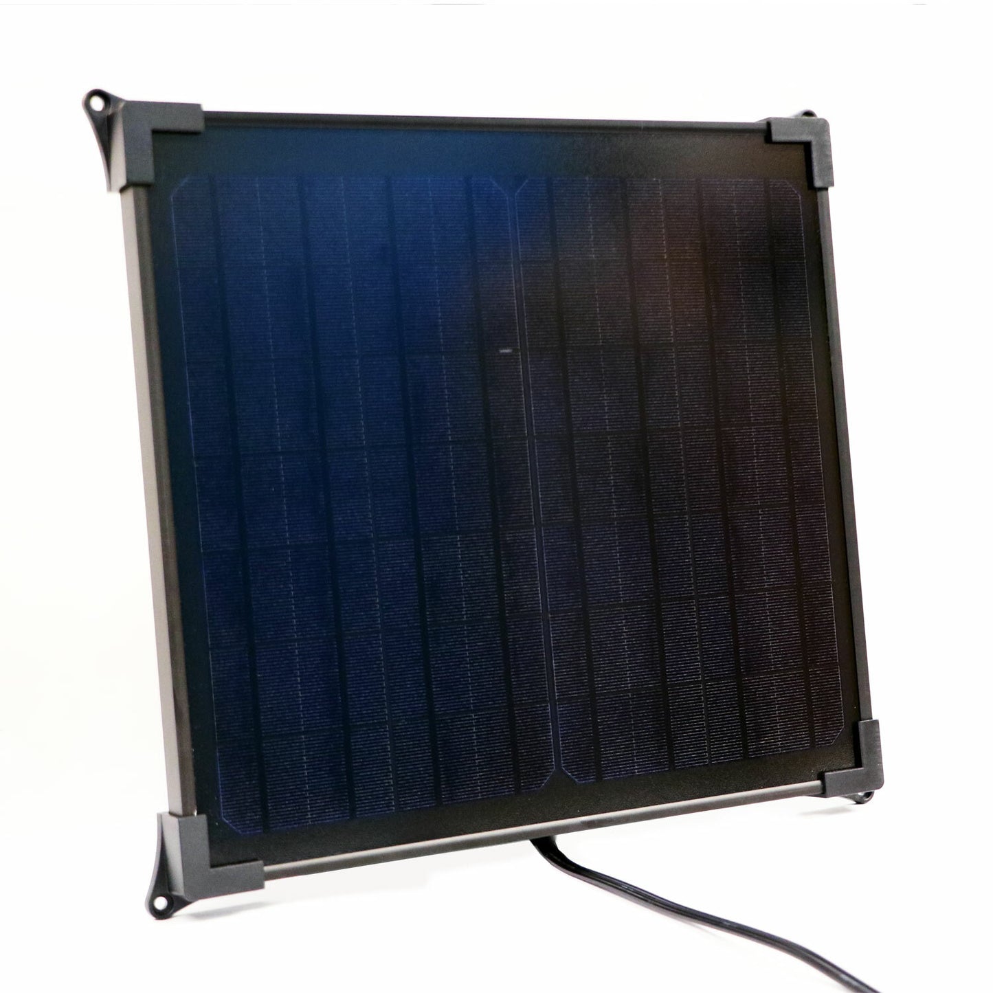 Battery Tender 17 Watt mountable solar panel with built-in controller, weatherproof and portable for vehicle or outdoor battery charging.