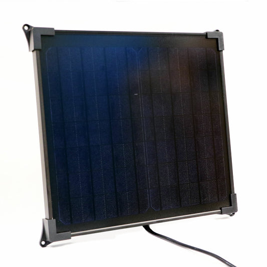 Battery Tender 17 Watt mountable solar panel with built-in controller, weatherproof and portable for vehicle or outdoor battery charging.