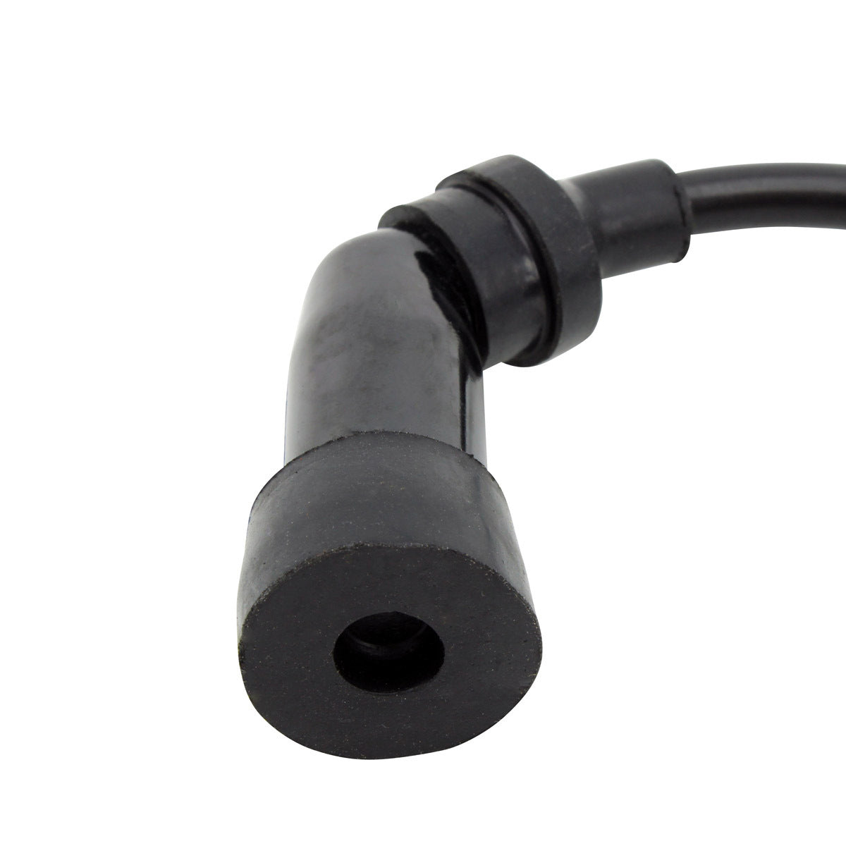 RM STATOR external ignition coil with spark plug cap for motorcycle, part RM06003, shown in the image.