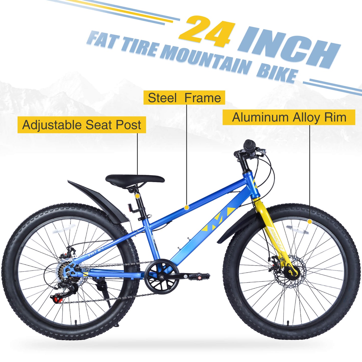 Msiki 24-inch bicycle by Hycline with a sleek frame and modern design, shown in the image.