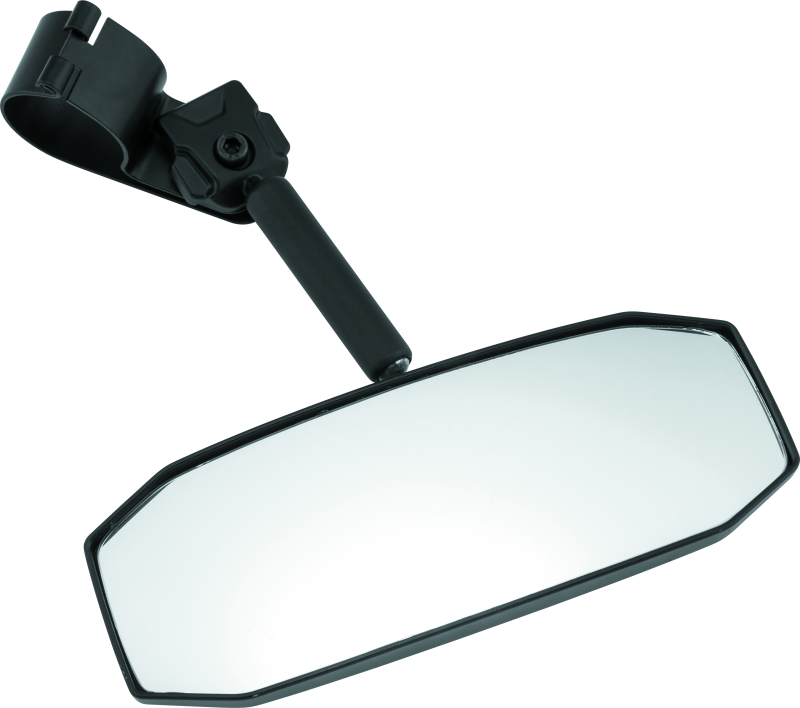 QuadBoss 2-inch rear view mirror with wide-angle convex surface and low-profile mount for enhanced visibility and safety.