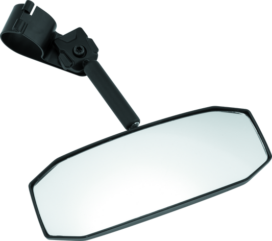 QuadBoss 2-inch rear view mirror with wide-angle convex surface and low-profile mount for enhanced visibility and safety.