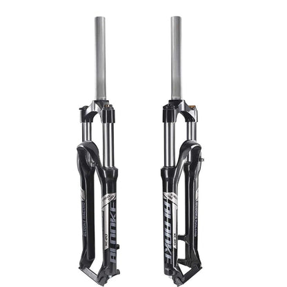 Hycline Blooke XC20 bicycle suspension fork for 27.5 and 29 inch bikes, showcasing the front suspension and stanchions.