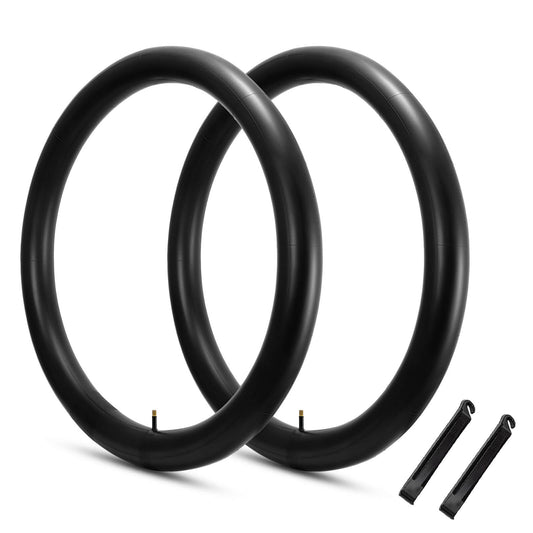 Hycline 20x3-inch or 26x3-inch bike tube for fat tires, shown in the image with valve and rubber construction.