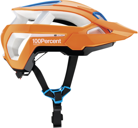 Orange 100% Altec bicycle helmet with Fidlock buckle, CPSC and CE certified, size S/M, from Bill's Exhausts.