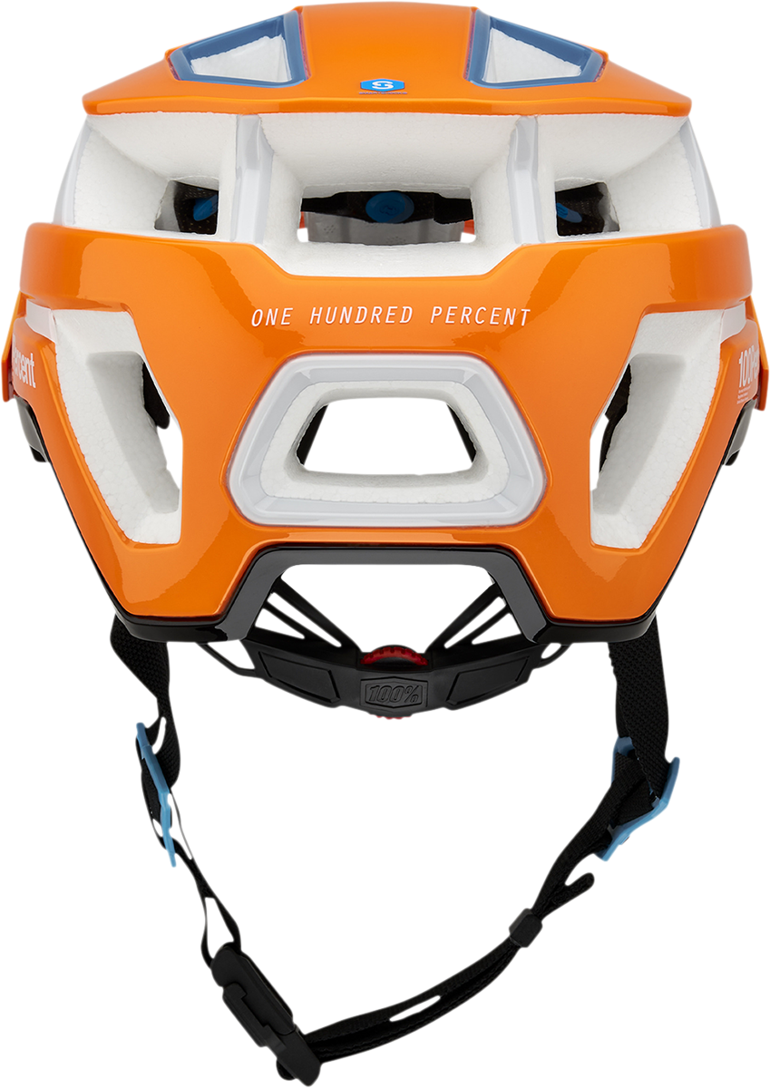 Orange 100% Altec bicycle helmet with Fidlock buckle, CPSC and CE certified, size S/M, by Bill's Exhausts.