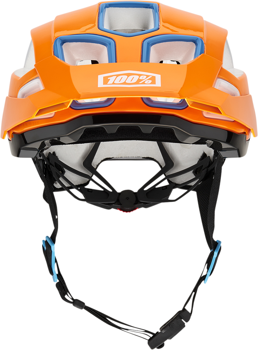 Orange 100% Altec bicycle helmet with Fidlock buckle, CPSC and CE certified, size S/M, by Bill's Exhausts.