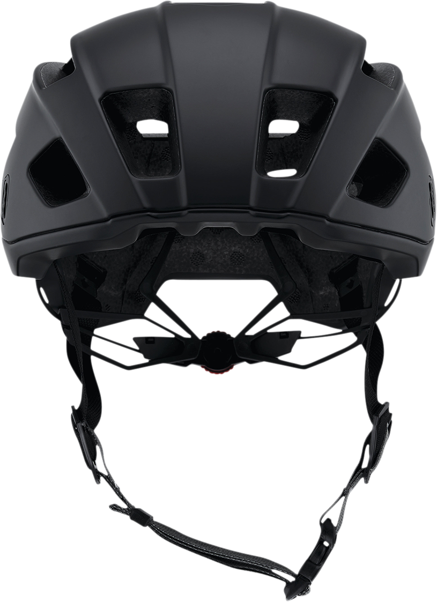 Bill's Exhausts 100% Altis Gravel Black bicycle helmet in S/M size, featuring a sleek design and adjustable straps.