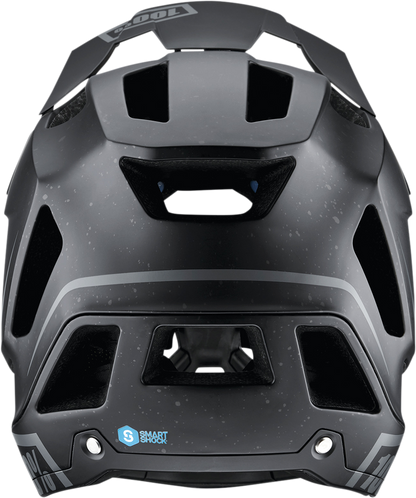 Black 100% Trajecta bicycle helmet with Fidlock strap, medium size, designed for safety and comfort by Bill's Exhausts.