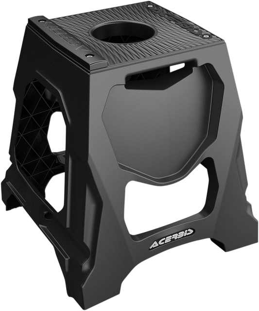 Acerbis 711 black bike stand, designed for motorcycle support, shown in a close-up image of the durable black body part.