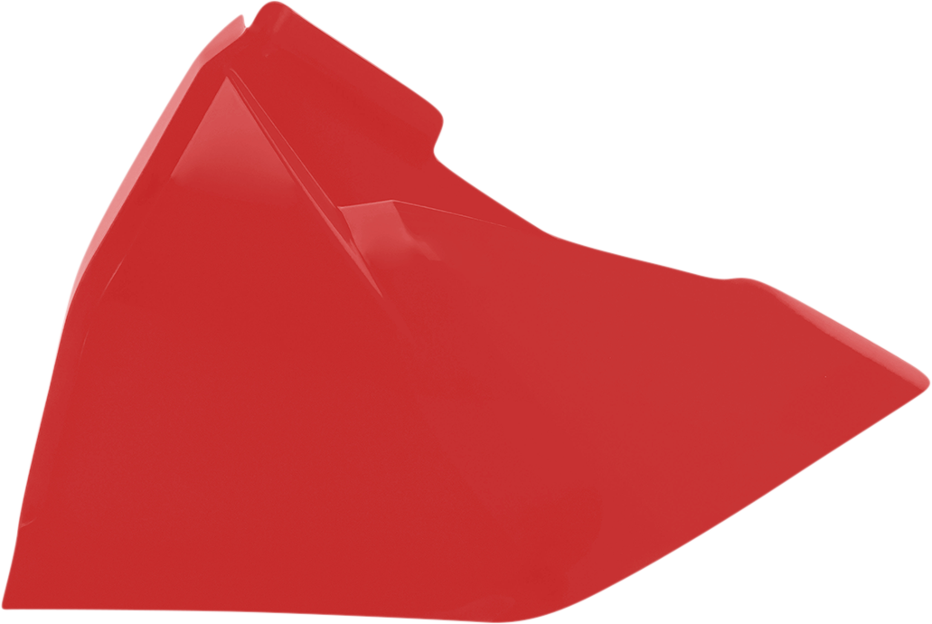 Red Acerbis Airbox Cover for motorcycle, designed for durable protection and a sleek look.