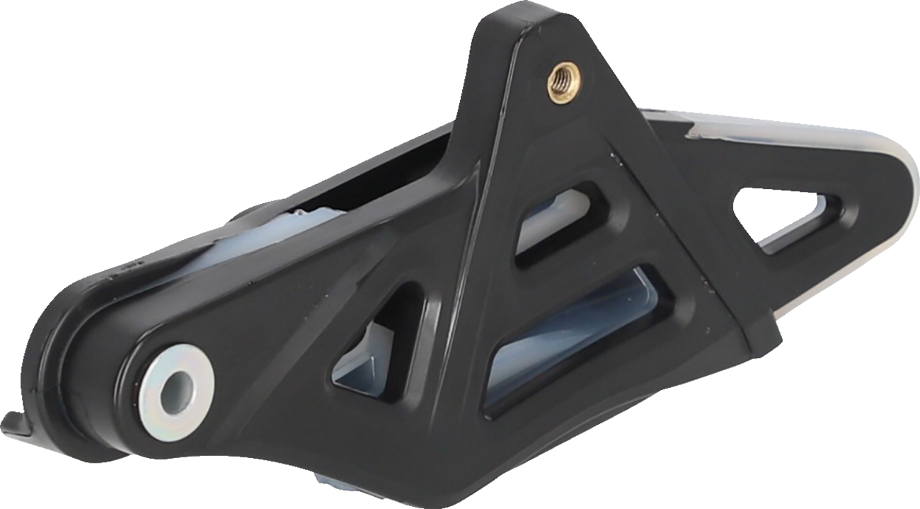 Black ACERBIS chain guide for Gas-Gas and Husqvarna motorcycles, designed for durable chain protection and optimal performance.