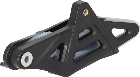 Black ACERBIS chain guide for Gas-Gas and Husqvarna motorcycles, designed for durable chain protection and optimal performance.