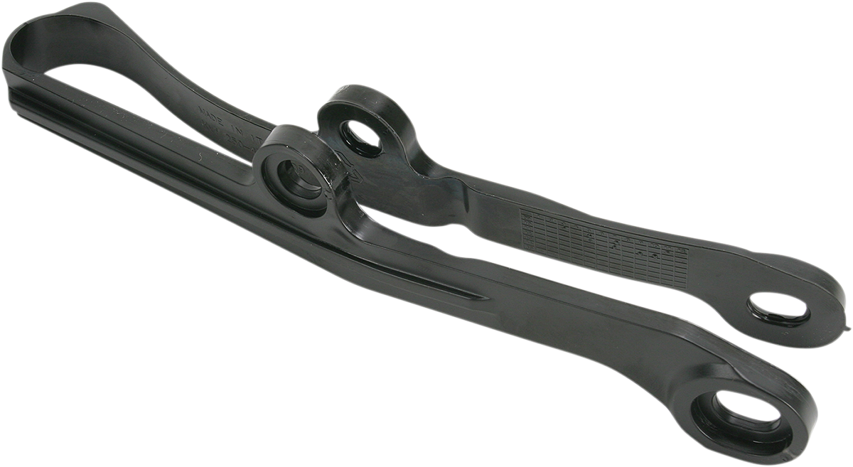 Black ACERBIS chain slider for Kawasaki motorcycles, designed to protect the bike's chain and swingarm.