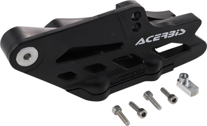A black Acerbis complete chain guide block for KTM, Gas Gas, Husqvarna, and Sherco motorcycles, showing the body and mounting points.