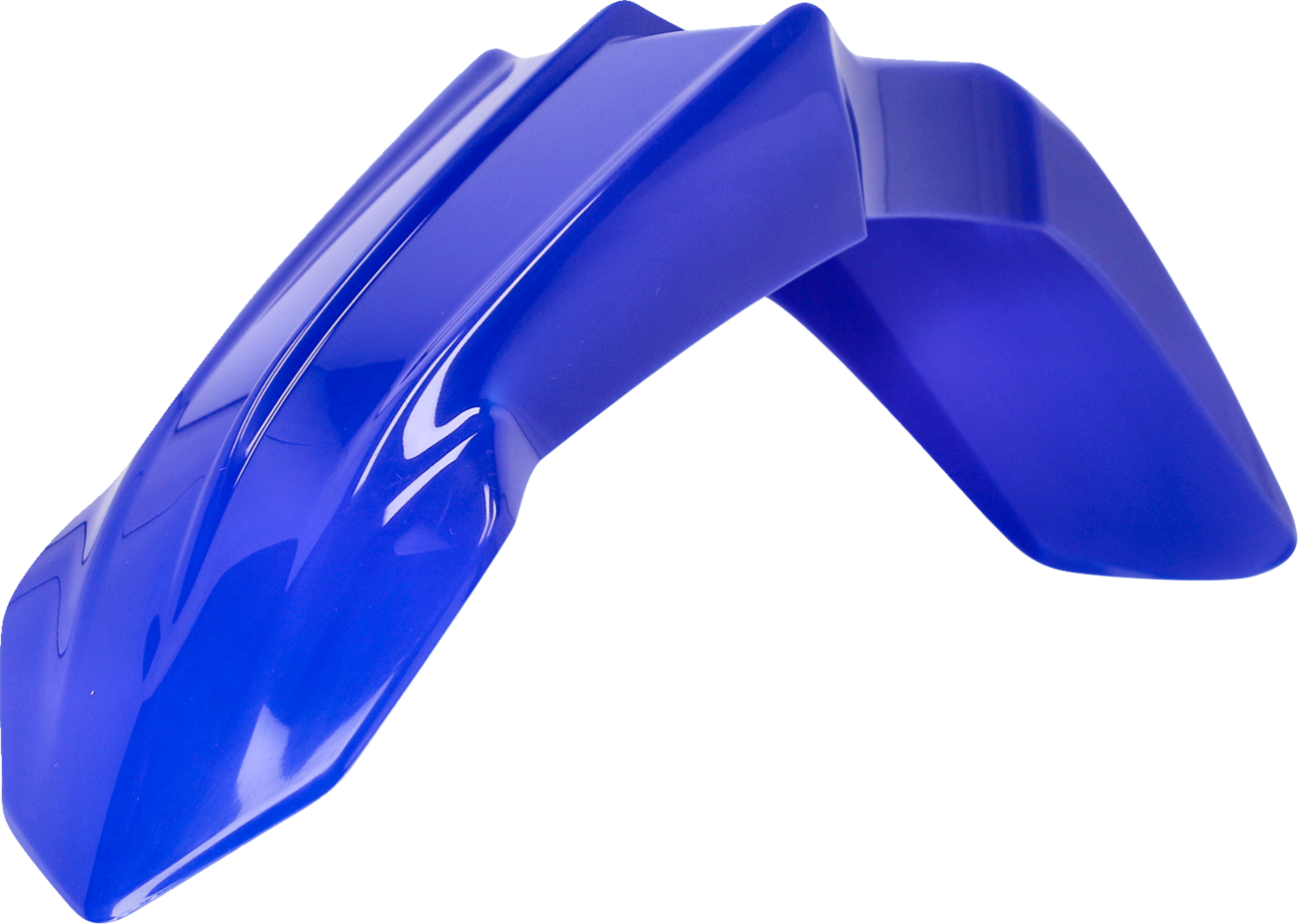 Blue Acerbis front fender motorcycle body part, designed for off-road or motocross bikes, with a sleek aerodynamic shape.