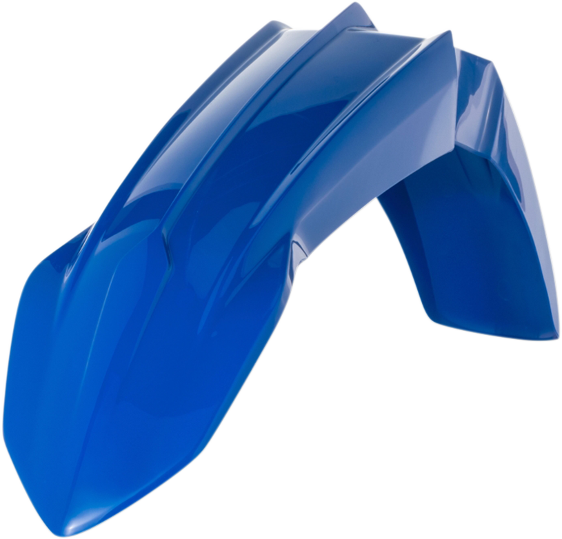 Blue Acerbis front fender for Yamaha YZ/YZF motocross bikes 2018-2022, motorcycle body part in detailed view.