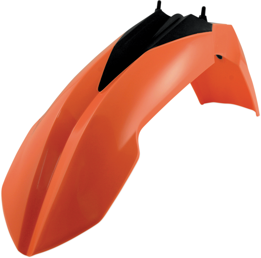 Acerbis orange and black front fender motorcycle body part with product code 2082010237, designed for off-road bikes.