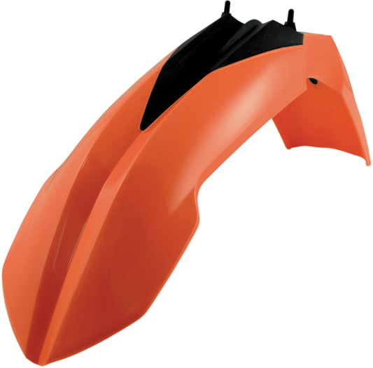 Acerbis orange and black front fender motorcycle body part with product code 2082010237, designed for off-road bikes.