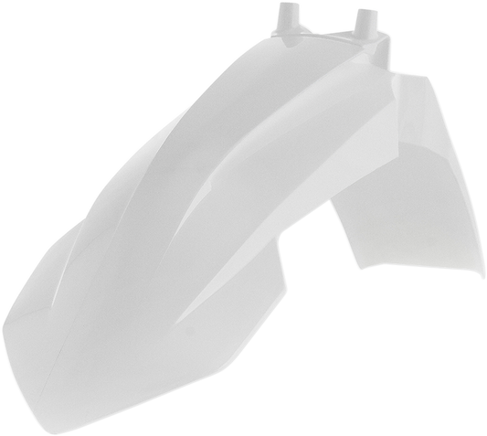 Acerbis white front fender motorcycle body part with product code 2449510002, designed for off-road or motocross bikes.