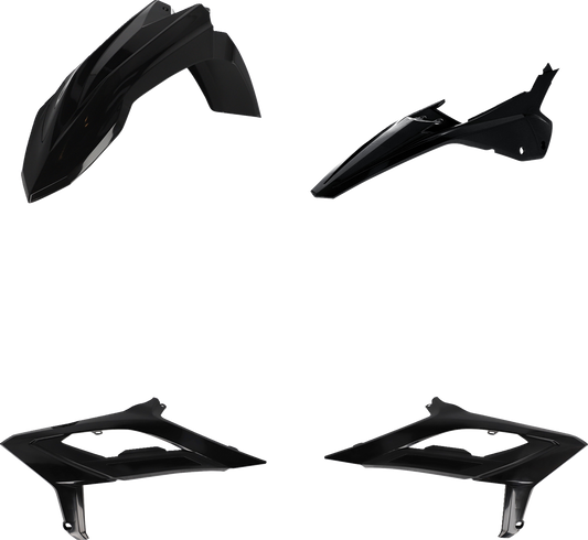 Acerbis full replacement body kit in black for Beta 2023 motorcycle, designed for a sleek, custom look.