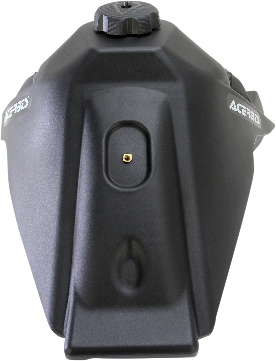Black ACERBIS gas tank for Honda, 3.1-gallon capacity, designed for motorcycle body replacements.