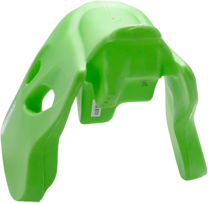 Green ACERBIS 3.7-gallon gas tank for Kawasaki KLX 250/300 motorcycle, shown from the body view.